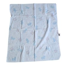 Vintage 1990s Baby Swaddle Blanket 100 Cotton Gender Neutral Animals