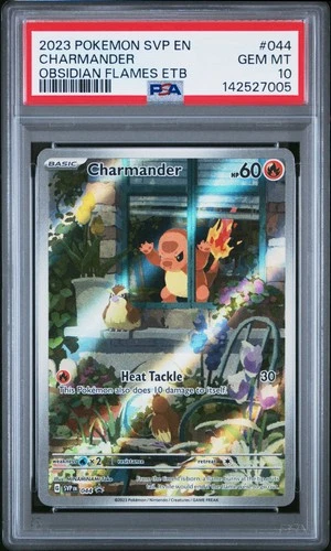 2023 POKEMON OBSIDIAN FLAMES ELITE TRAINER BOX CHARMANDER PSA 10