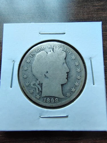 1898-P Barber Half Dollar - AG/G, Obverse Scratch