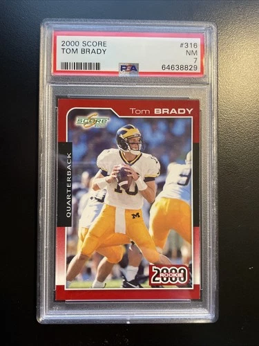2000 Score Tom Brady #316 PSA 7 Rookie RC Patriots Buccaneers