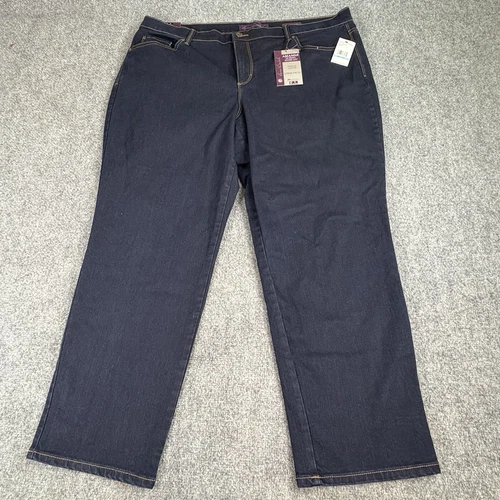 Gloria Vanderbilt Jeans Womens 20W Short Blue Amanda Tapered Supreme Stretch New