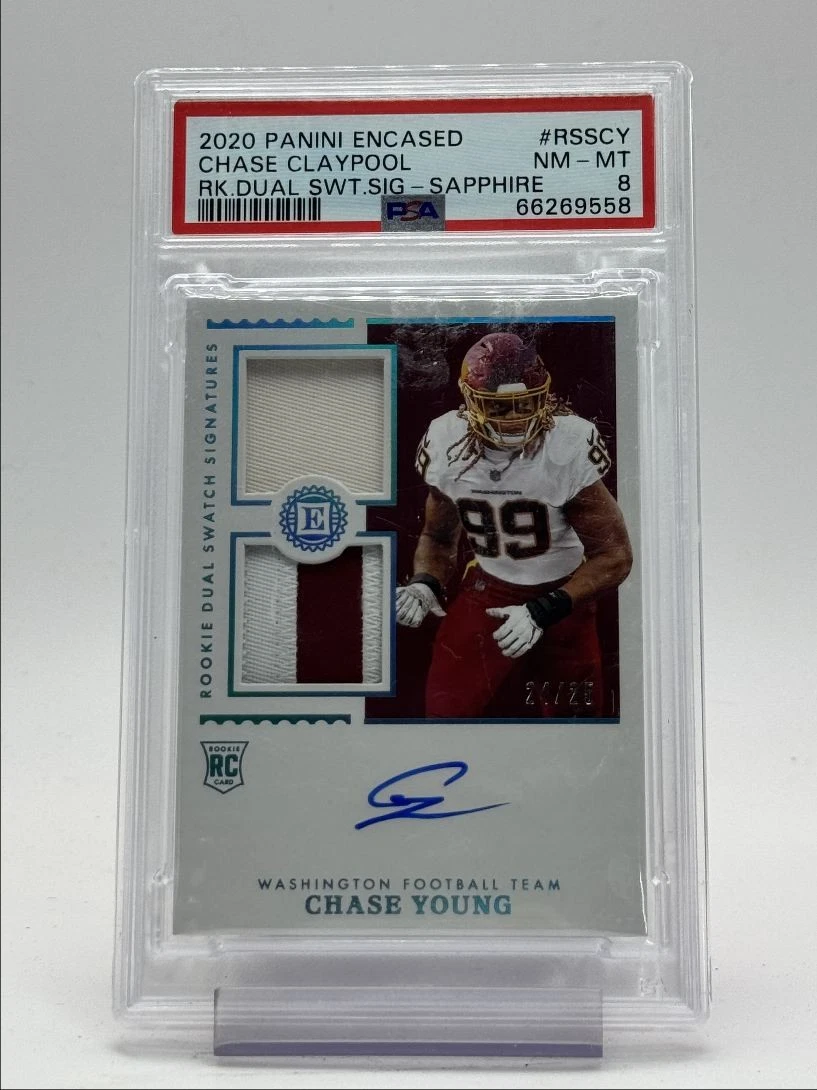 Chase Young Panini Encased Rookie Dual Swatch Signatures #RSSCY Base