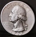 1943-D Washington Silver Quarter ■ AU ■ #3148