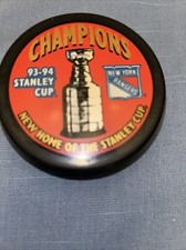 New York Rangers 1993-1994 Hockey Puck Stanley Cup And Stand