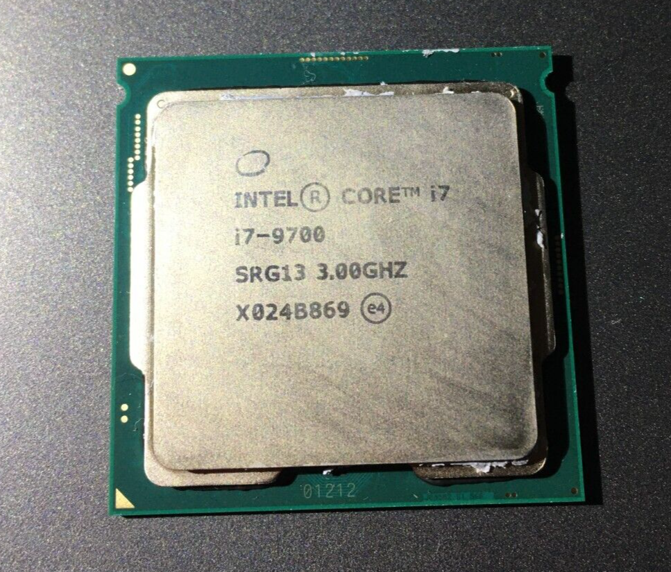 Intel i7-9700 3.00GHz, SRG13, X024B869, Octo-Cores CPU