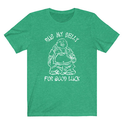 RUB MY BELLY FOR GOOD LUCK  ''Vintage Look'' 50/50 Blend Gym T-Shirt - buddha  