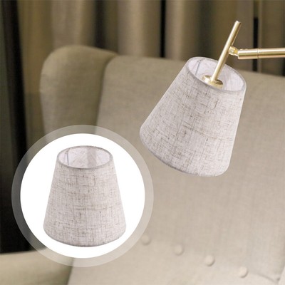  2 Pcs Lampenschirm Aus Stoff Goldverzierung Mini-Dekoration LED-Lampe
