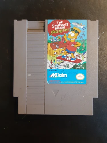 Vintage 80's Nintendo The Simpson's Bart vs The Space Mutants Game   Works