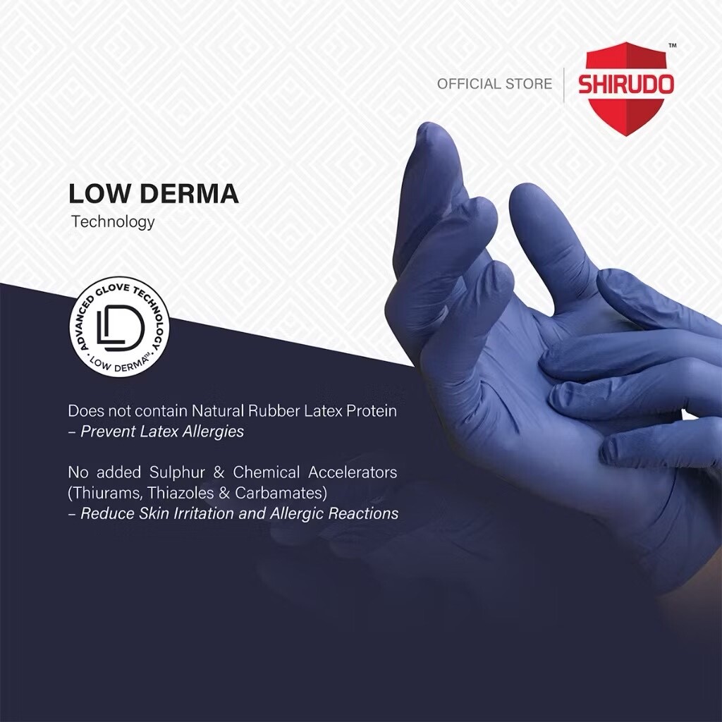 Nitrile Disposable Gloves Shirudo Latex Gloves Chemotherapy