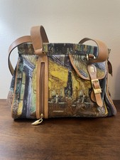 Van Gogh Designs Paris Shoulder Bag Handbag Purse Tapestry Colorful Art