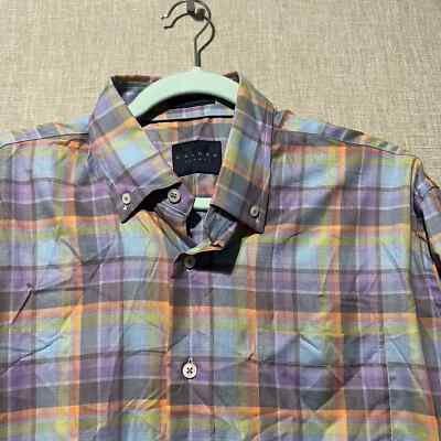 Calder Carmel Shirt Mens Large Multicolor Plaid Limited Edition 1/150 Preppy Lux