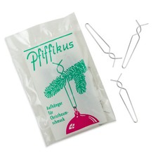 Aufhänger Pfiffikus Silber 12 Stück für Christbaumschmuck Haken für Baumkugeln