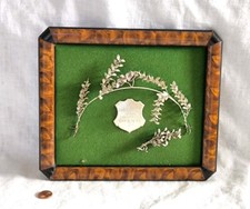 Vintage Erinnerung an Silberhochzeit Bilderrahmen silbernes Diadem Ansteckblume