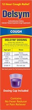 Delsym Adult Cough Suppressant Liquid Grape Flavor 12hr Relief 3 Ounce  - 2 Pack
