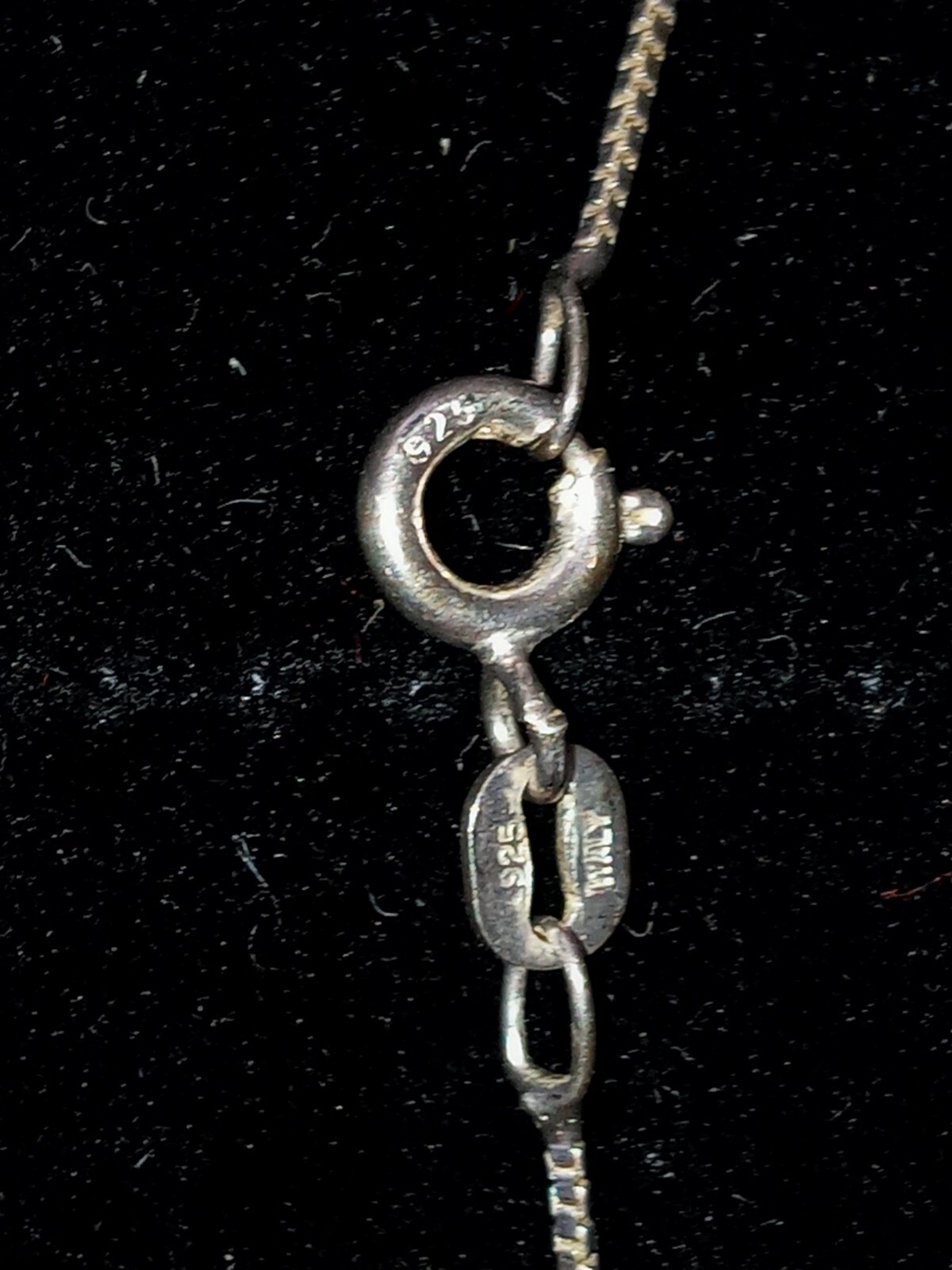 Solid Sterling Silver 18" Necklace Multi Stone Pe… - image 3