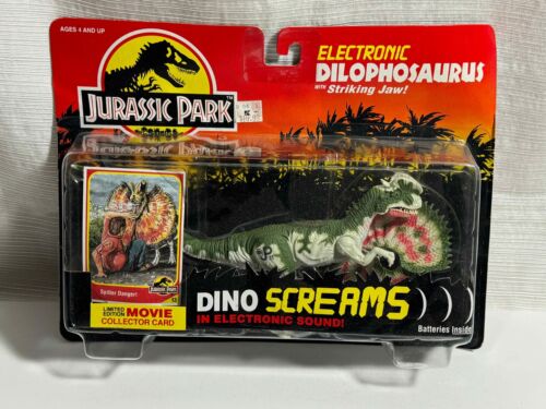 Jurassic Park elektronischer Dilophosaurus werkseitig versiegelt auf Karte Kenner - Bild 1 von 7