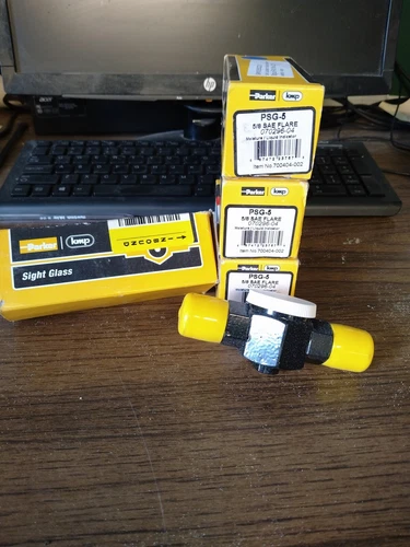 Parker Sight Glass, 5/8" SAE Male Flare PSG-5 Moisture/Liquid Indicator