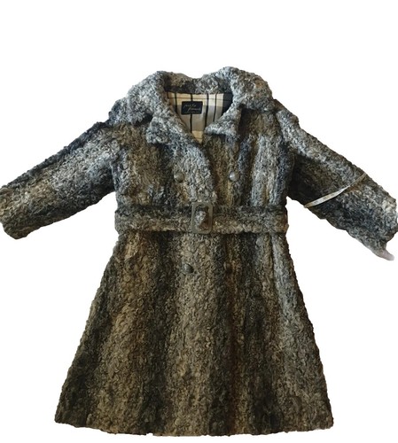 Vintage Lamb Sheep Fur Headpiece Gray Ties Poms | eBay display picture 3