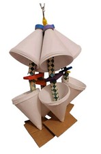 Small Medium Size Parrot Bird Toy : Snow Cone Birdy : 13" Length:64 pc Poly Rope
