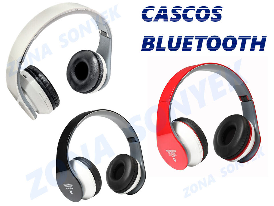 Cascos Bluetooth con microfono, Radio FM, ent auxiliar, Micro-SD, llamadas movil