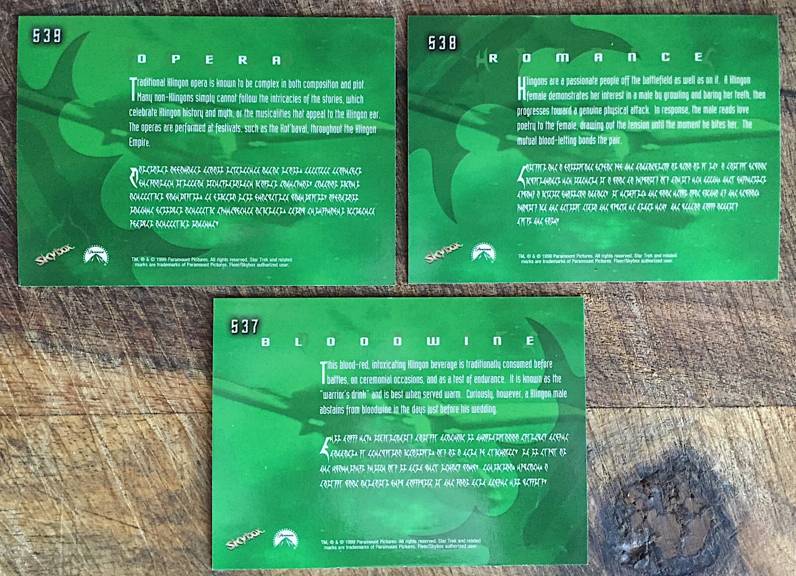 1999 Skybox Star Trek The Next Generation Season 7 FOIL Set of (3) #S37-S39 - Picture 2 of 2