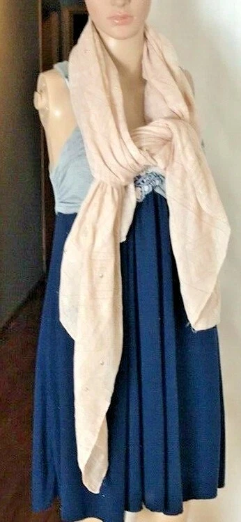 Stella & Dot Mujer Lentejuelas Bufanda Chal Sarong 64" x 42.5" Color Rosa Carnoso Foto 3 de 4