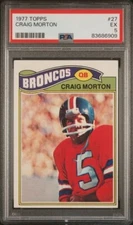 1977 football Topps #27 Bronco Craig Morton PSA 5