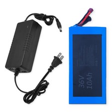 36V 10Ah Lithium Li-ion Rechargeable Battery  Charger for Ebike Bicycle Scooter