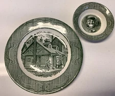 Old Curiosity Shop Dickens Dinner Plate and Berry Bowl