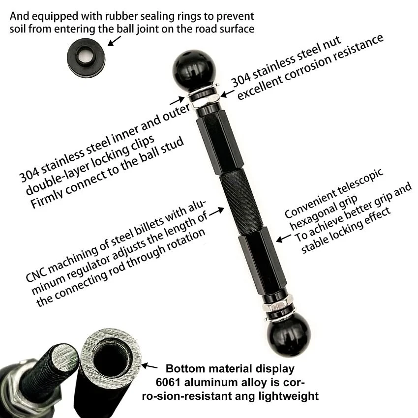 Suspensión neumática eslabones descensores ajustables para Mercedes Benz Clase E W213 E63S AMG Foto 3 de 4