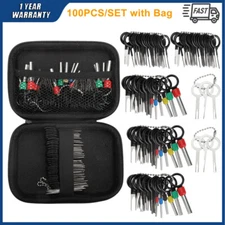 100x Pin Ejector Wire Extractor Auto Terminal Removal Connector Puller Tool Kit