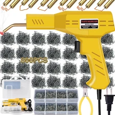 Plastic Welder Kit Soldering Tool Car Bumper Repair Welding Gun 800 Staples Case