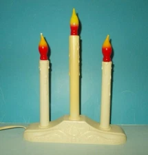 3 Light Electric Window Candolier & Bulbs (2B) Christmas Xmas