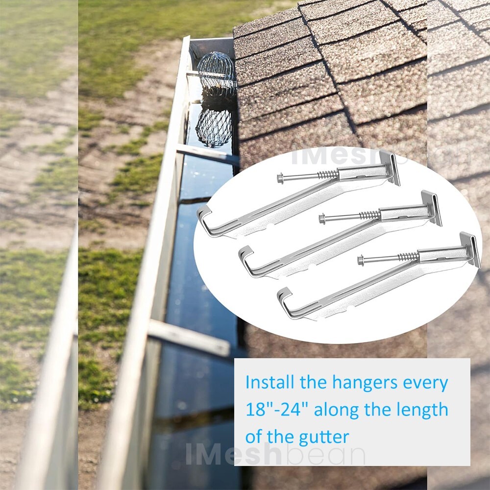 5 Inch Heavy-Duty Gutter Hangers, Rain Gutter Hangers with a Pre