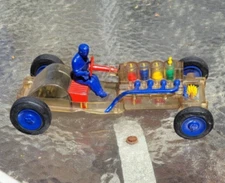 VINTAGE NOSCO HOT ROD SEE THROUGH ENGINE with moving pistons for parts