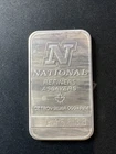 Vintage 1 Troy Oz .999 Fine Silver Bar National Refiners Ounce Rare (C)