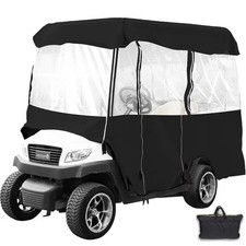 VEVOR Golf Cart Cover Driving Enclosure 4-Person Black Golf Cart Cover