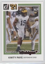 2021 Panini Chronicles Draft Picks Donruss Retro Red 120/149 Kwity Paye #30 0ea4