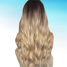 Long Straight Wig Lace Front for Women Party Hair Accessory Forehead Bangs Clip