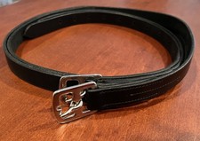 Horze Stirrup Leathers, Black, 56  . SS Buckles