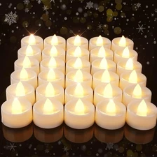 Flameless Flickering Candles 30 Pcs New