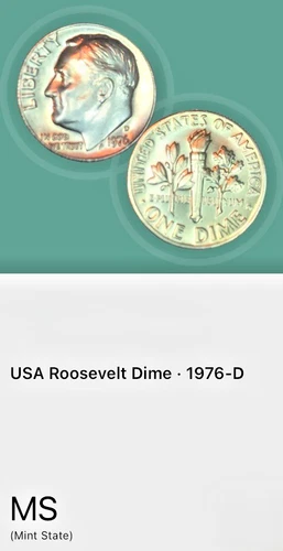 1976-D Roosevelt Dime, Gem Uncirculated
