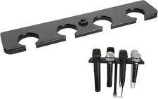 Numhag Multi Mic Holder for Wired and Wireless Mics, 4-micholder, Black 