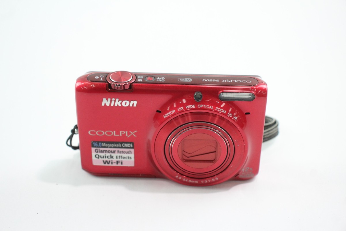 Nikon COOLPIX S6500 レッド コンパクトデジタルカメラ Nikon COOLPIX S6500 16.0MP Digital Camera 12x Zoom Red English w