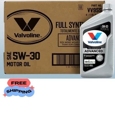 Valvoline Advanced Full Synthetic SAE 5W-30 Motor Oil 1 QT, Case of 6 new