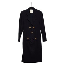 Chanel Boutique Dress Navy Blue Women's Used