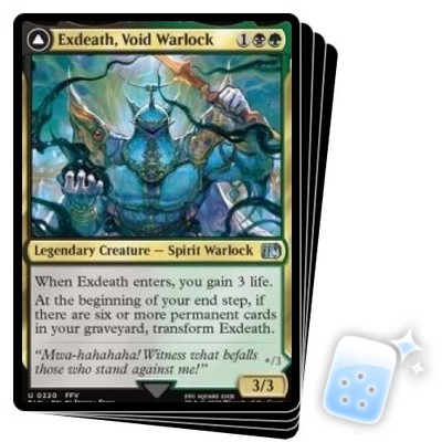EXDEATH, VOID WARLOCK X4 Final Fantasy FIN Magic MTG MINT CARD