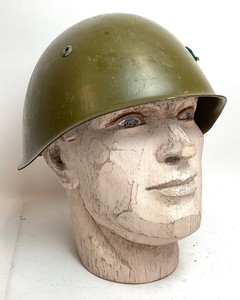 Vintage Soviet SSH-40 Military Combat Helmet Approx 10.25" Inches Long & 9” Wide