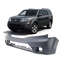 Front Bumper Cover For 2012-2015 Honda Pilot W Fog Light Holes
