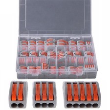 60PCS Lever Wire Nuts Connectors Set, 2 Port, 3 Port, 5 PortCompact Splicing ...
